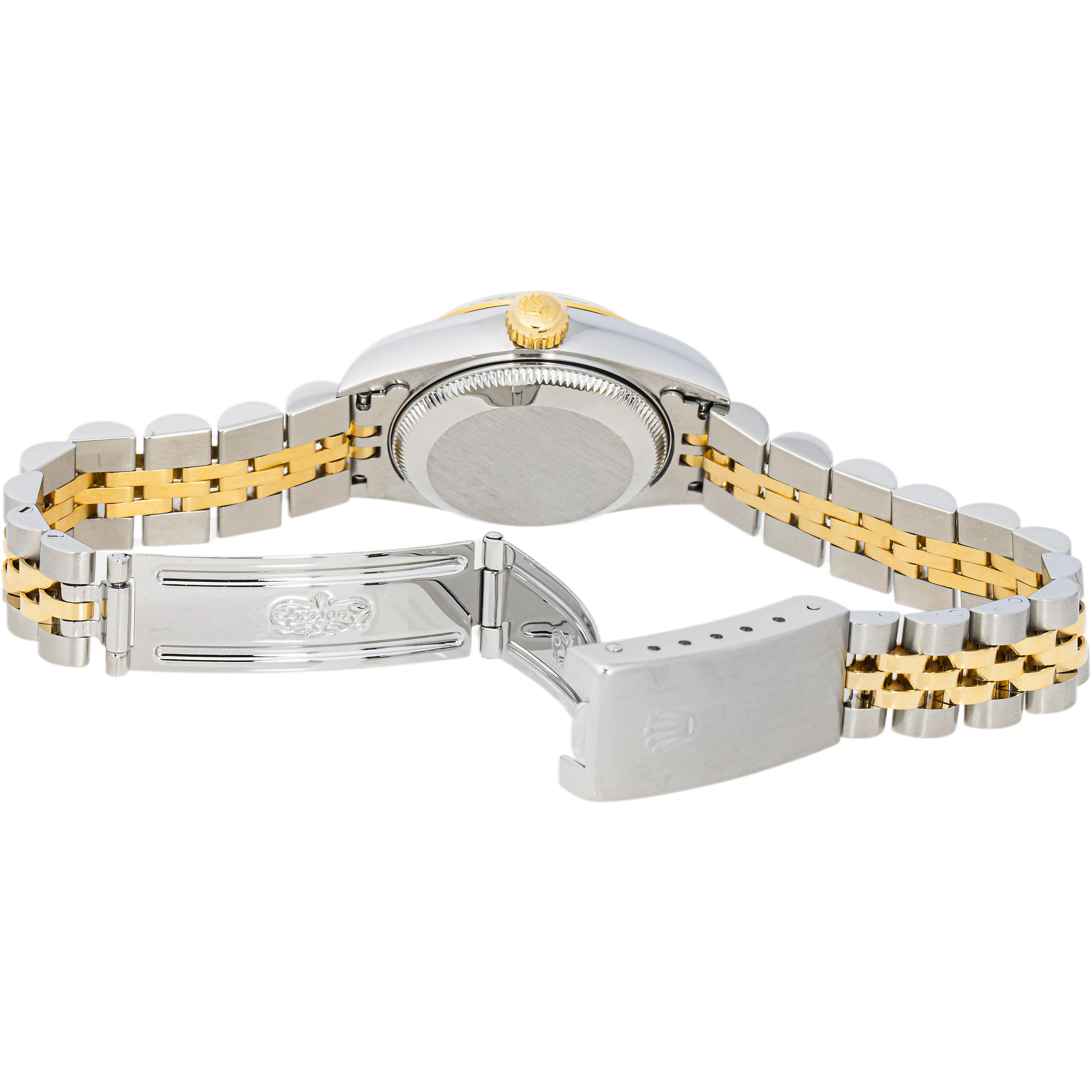 Rolex 69173 Lady-Datejust 26 mm Fluted Bezel Silver Arabic Dial Jubilee Bracelet Box 1996 - Image 8
