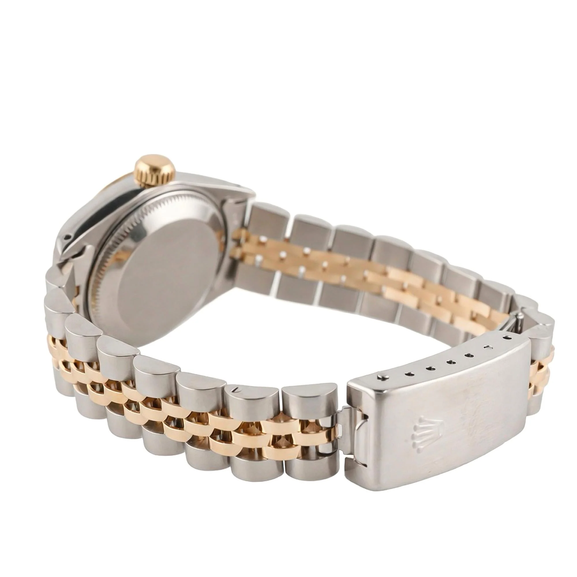 Rolex 69173 Lady-Datejust 26 mm Fluted Bezel White Diamond Dial Jubilee Bracelet Box and Papers 1990 - Image 5