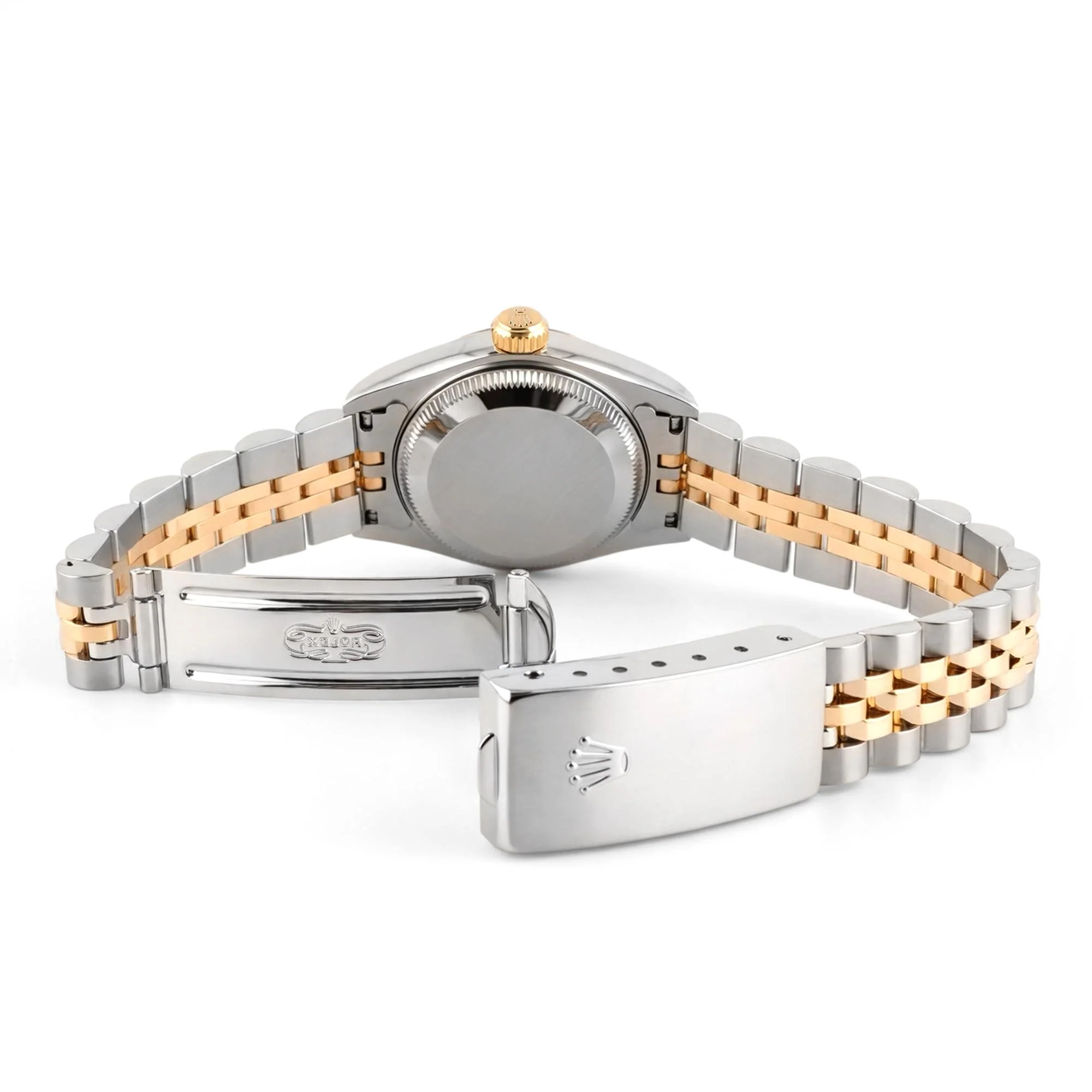 Rolex 69173 Lady-Datejust 26 mm Fluted Bezel White Roman Dial Jubilee Bracelet Box 1994 - Image 6