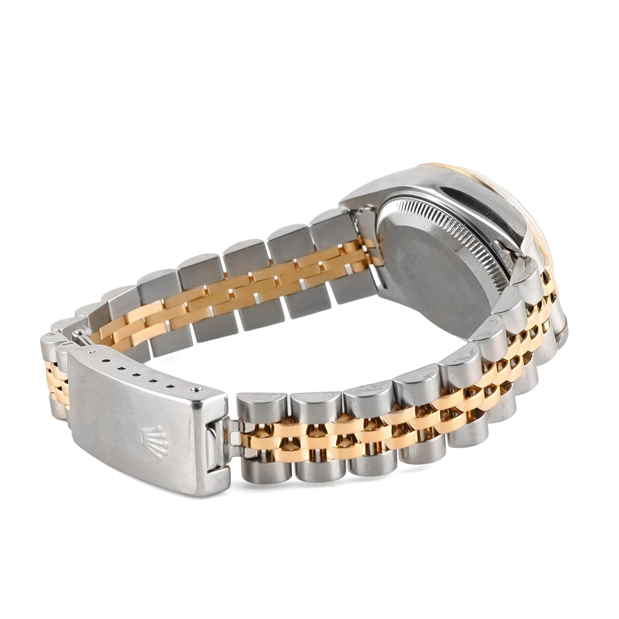 Rolex 69173 Lady-Datejust 26 mm Fluted Bezel White Roman Dial Jubilee Bracelet Box and Papers 1996 - Image 6