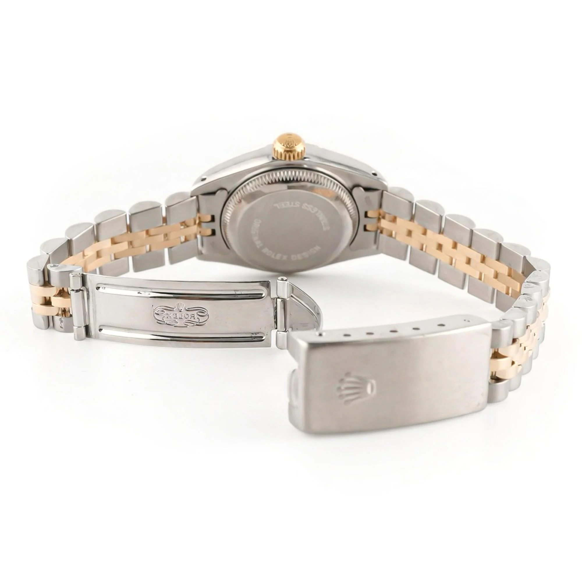 Rolex 69173 Lady-Datejust 26 mm Silver Diamond Dial Jubilee Bracelet Box and Papers 1983 - Image 6