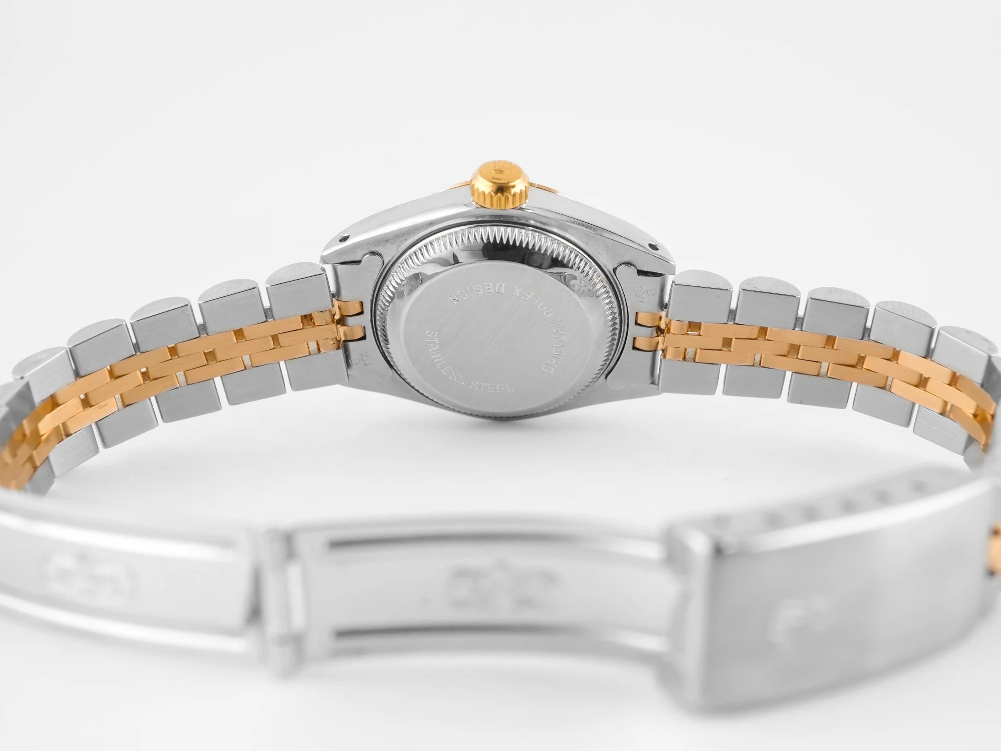 Rolex 69173 Lady-Datejust 26 mm Silver Diamond Dial Jubilee Bracelet Box and Papers 1991 - Image 10