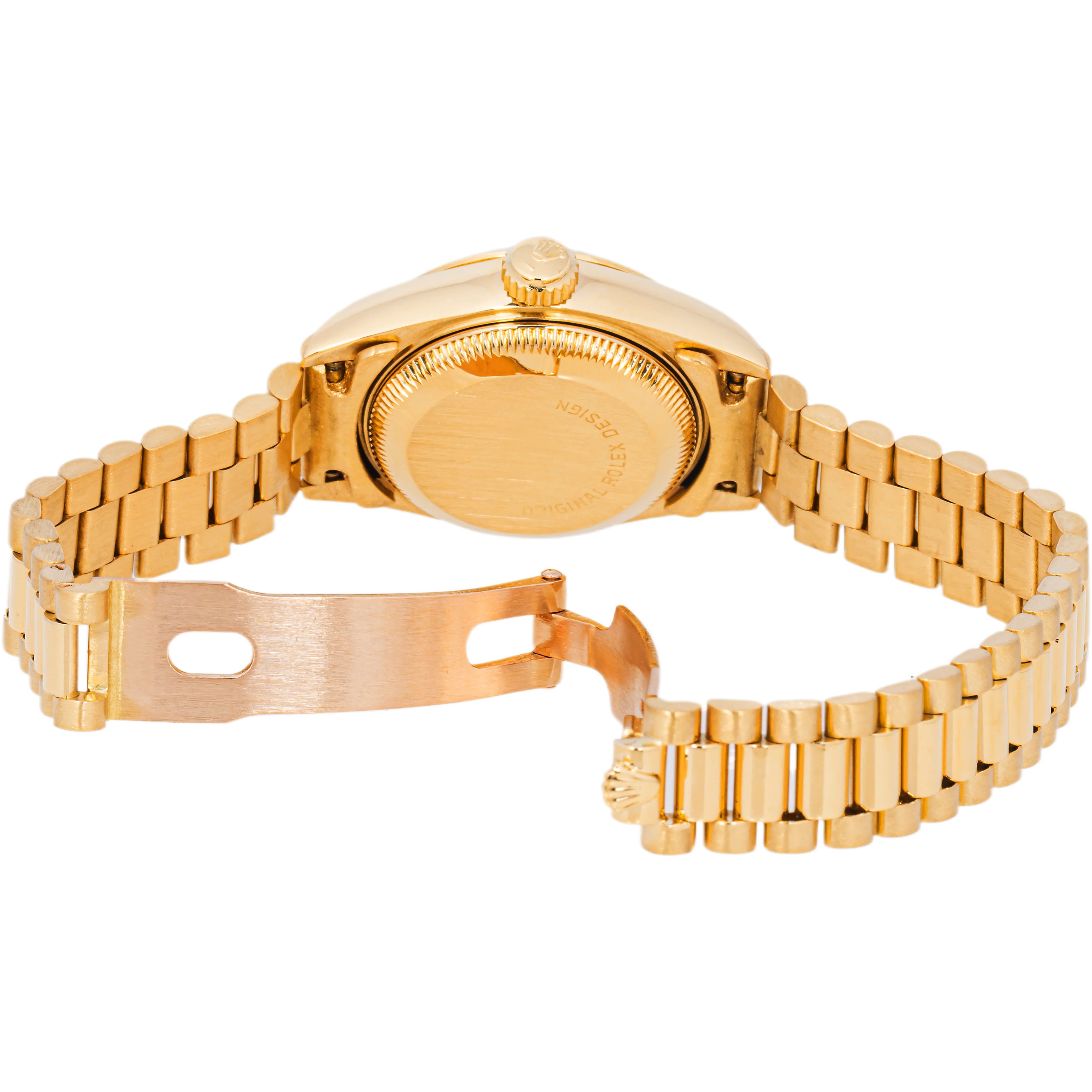 Rolex 69178 Lady-Datejust 26mm White Roman Dial President Bracelet with Box 1988 - Image 8