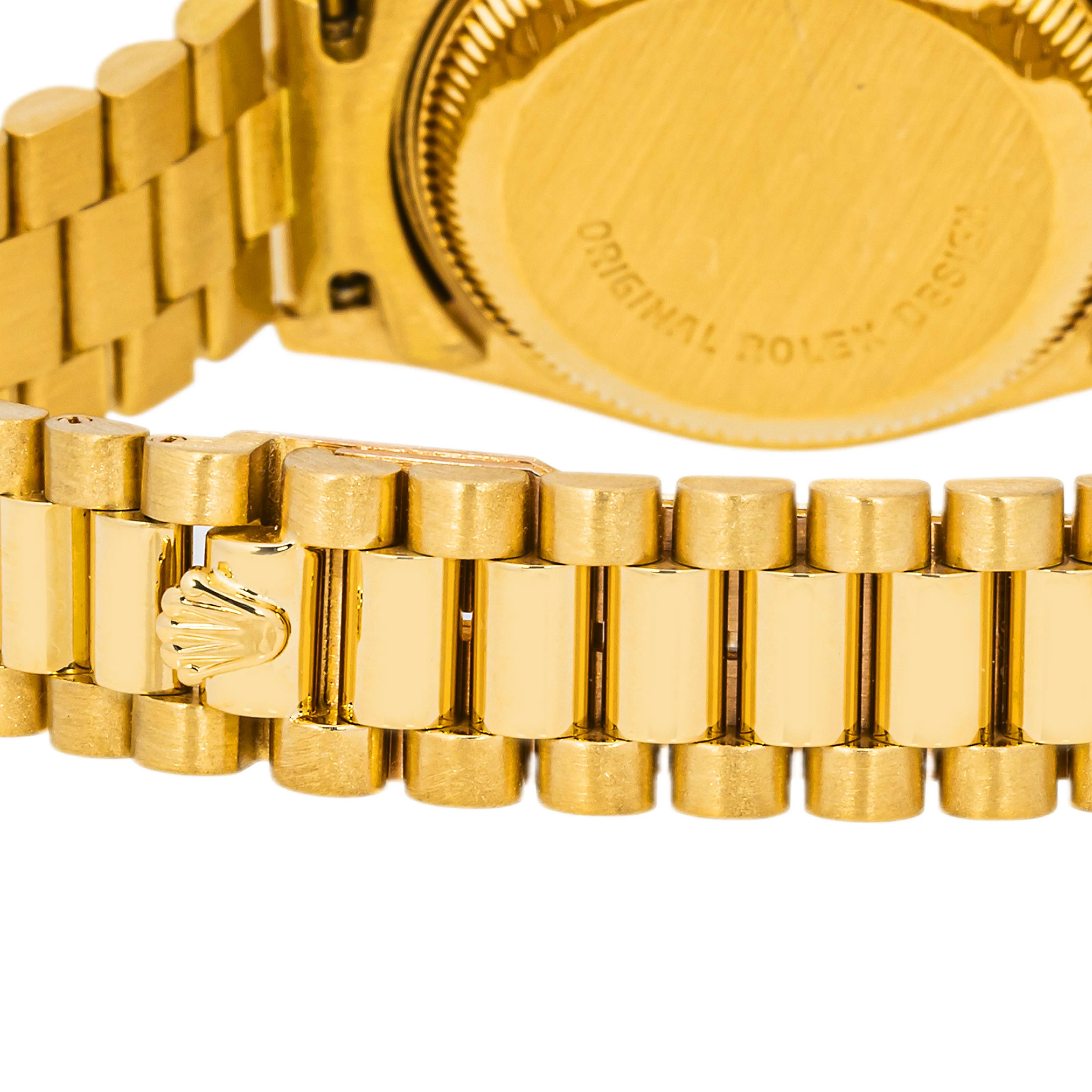 Rolex 69178 Lady-Datejust 26 mm Fluted Bezel Champagne Diamond Dial President Bracelet Box 1991 - Image 7