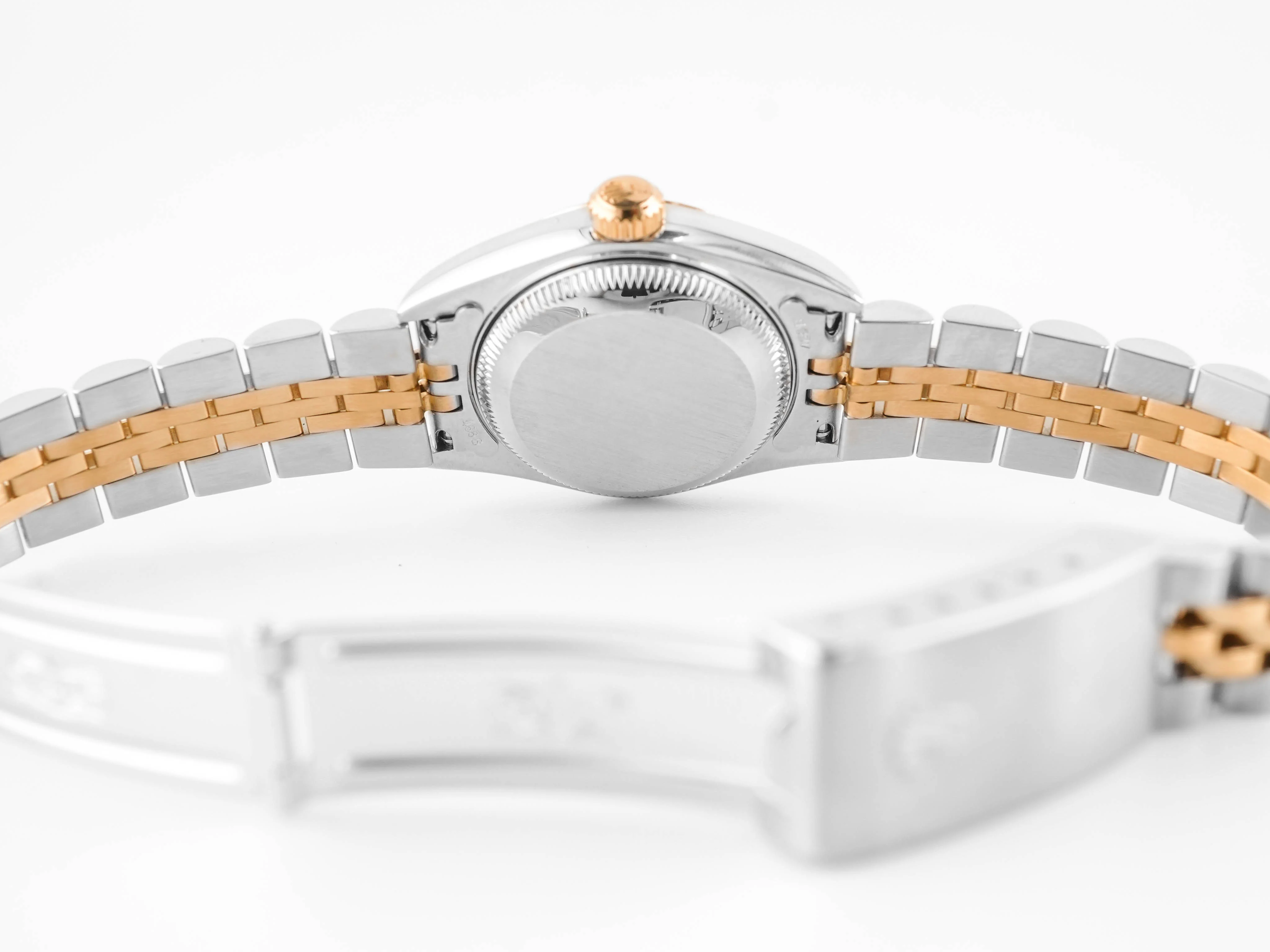 Rolex 79173 Lady-Datejust 26 mm Fluted Bezel Champagne Index Dial Jubilee Bracelet Box 2001 - Image 10