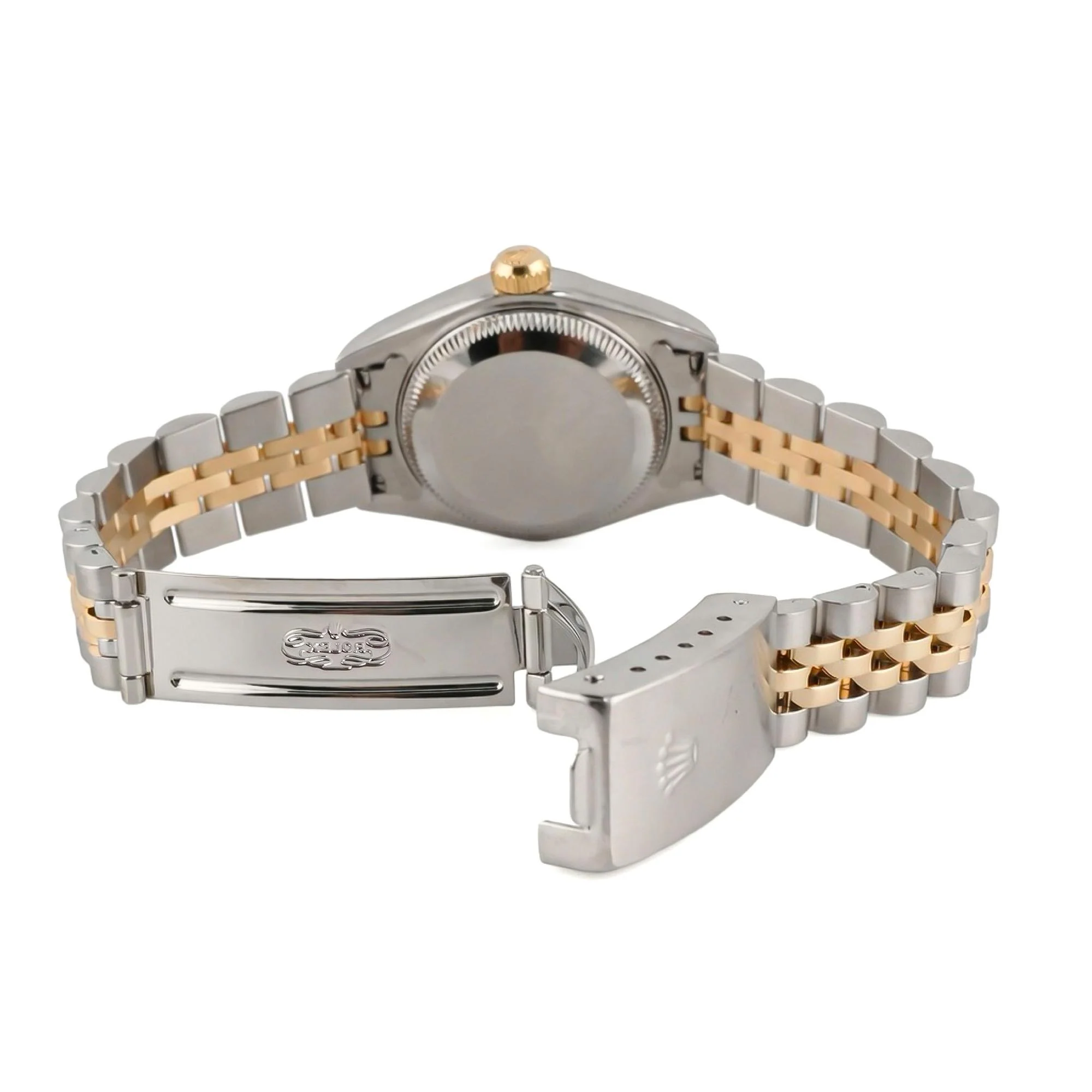 Rolex 79173 Lady-Datejust 26 mm Fluted Bezel Champagne Index Dial Jubilee Bracelet Box 2001 - Image 4